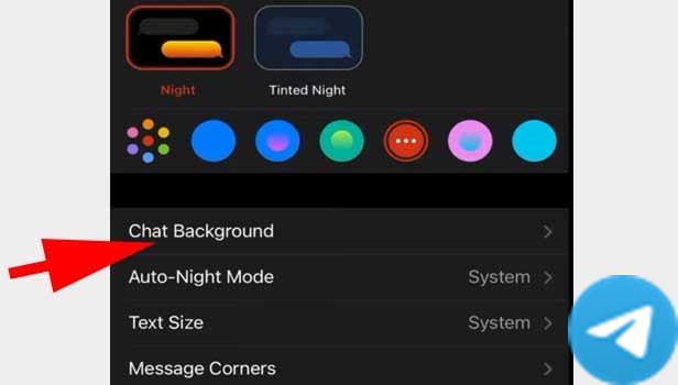 在iPhone上更改Telegram背景步骤4