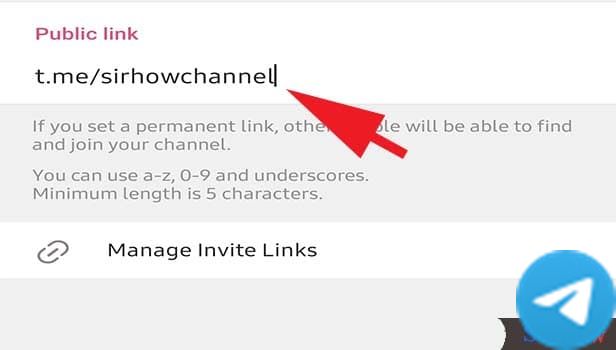 创建电报频道链接步骤 6